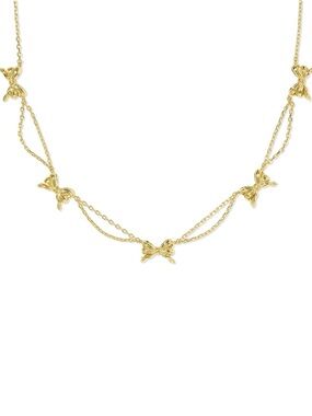 New in Box Kendra Scott Bow Gold Strand Necklace